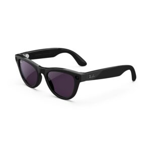 ray ban meta (gen 1), skyler, shiny black | smart ai glasses for men, women. 12 mp camera, open ear speakers for audio, video recording and bluetooth. transitions® amethyst lenses. wearable tech.